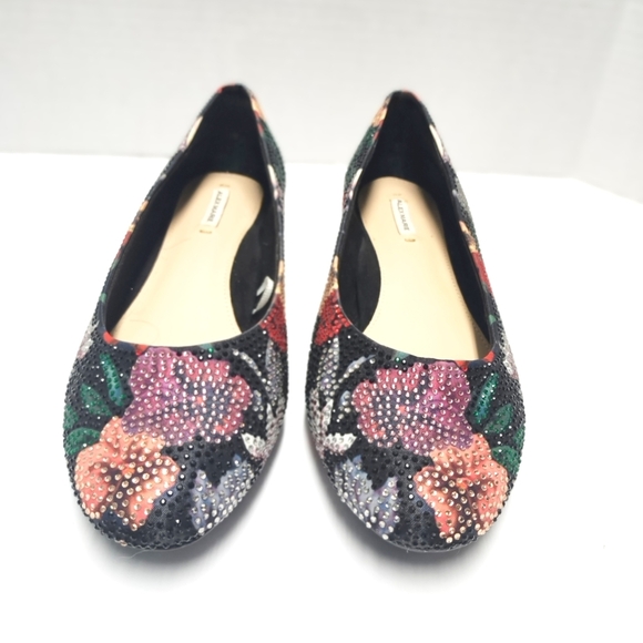 Alex Marie Black and Floral Sequence Flats - Picture 3 of 6